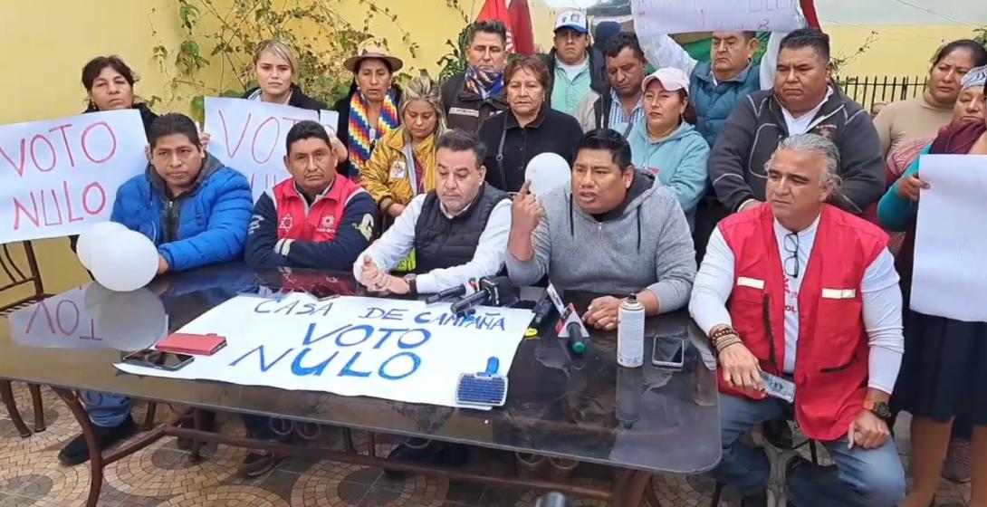 Evistas incentivan el voto nulo e instruyen a candidatos...