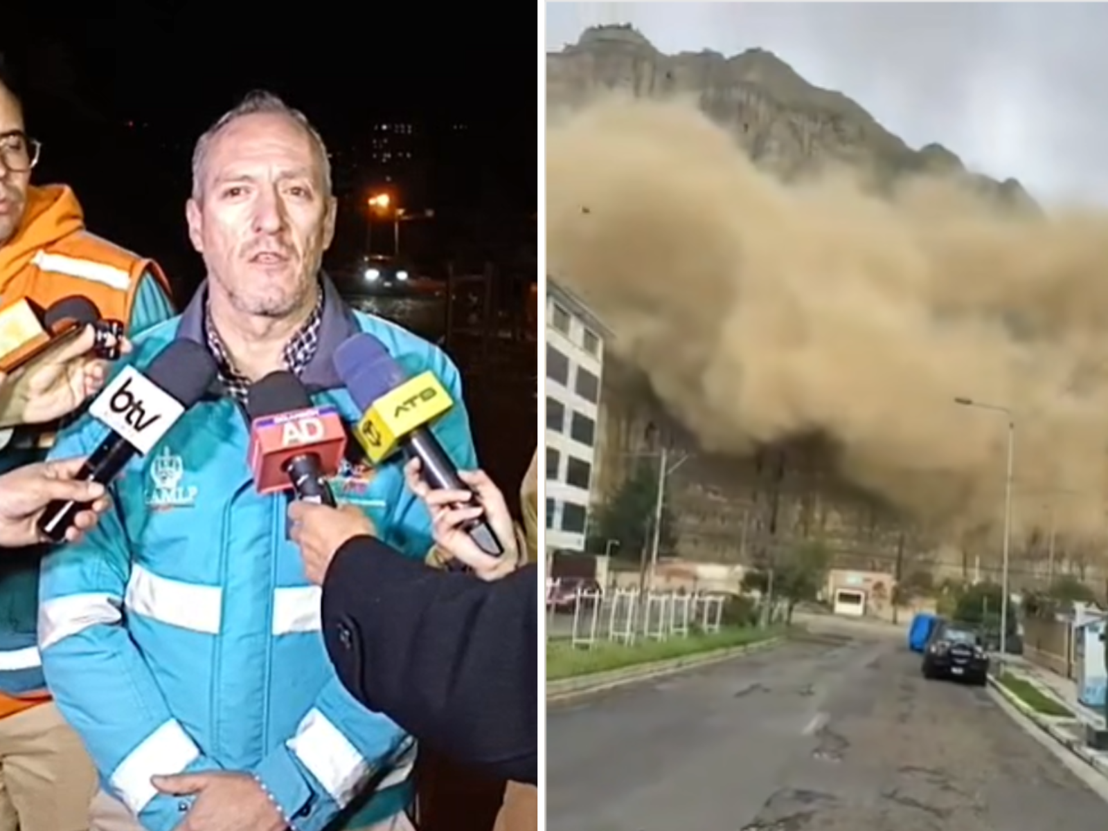 Alcaldía descarta daños a viviendas tras desprendimiento en Achumani